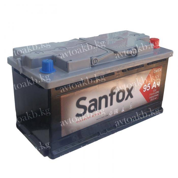 Аккумулятор Sanfox 95 Ач 710 А обратная полярность