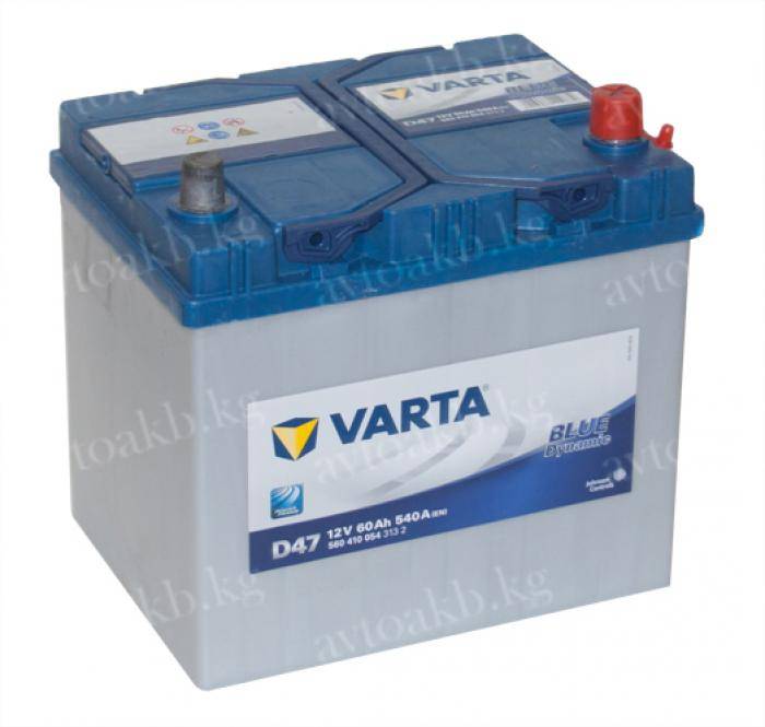 Аккумулятор Varta Blue Dynamic 60 Ач  540A обратная полярность 560410054
