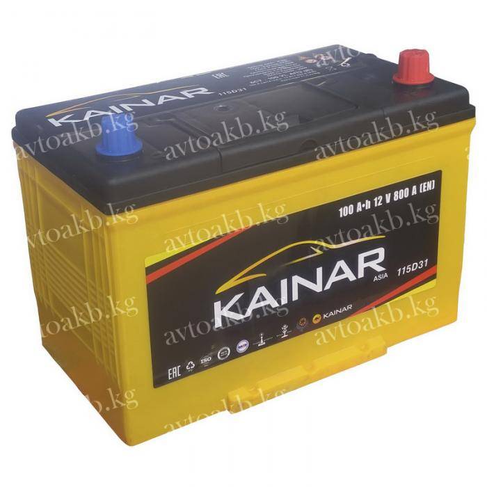 Аккумулятор Kainar 100 Ач 800 А обратная полярность