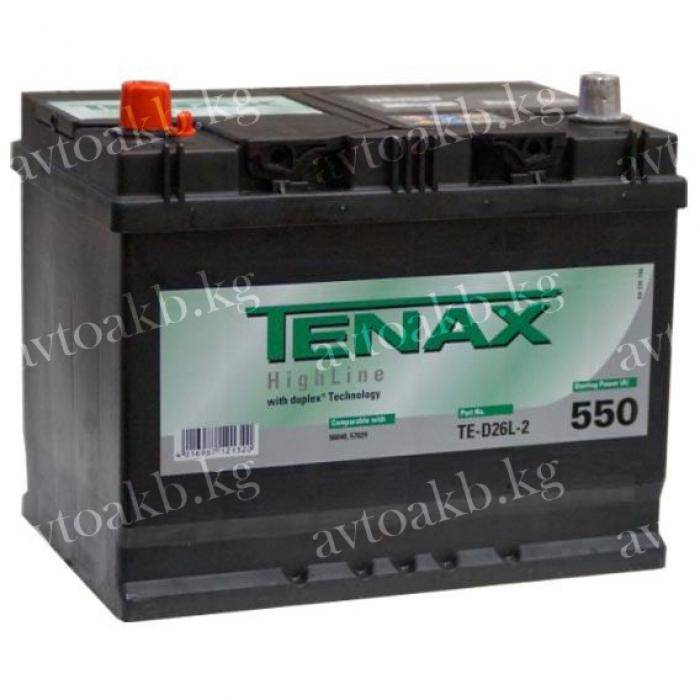 Аккумулятор Tenax High 68 Ач 550 А прямая полярность D26R