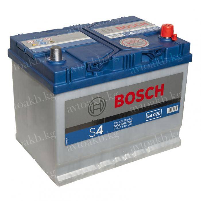 Аккумулятор Bosch 70Ач 630A обратная полярность S4026