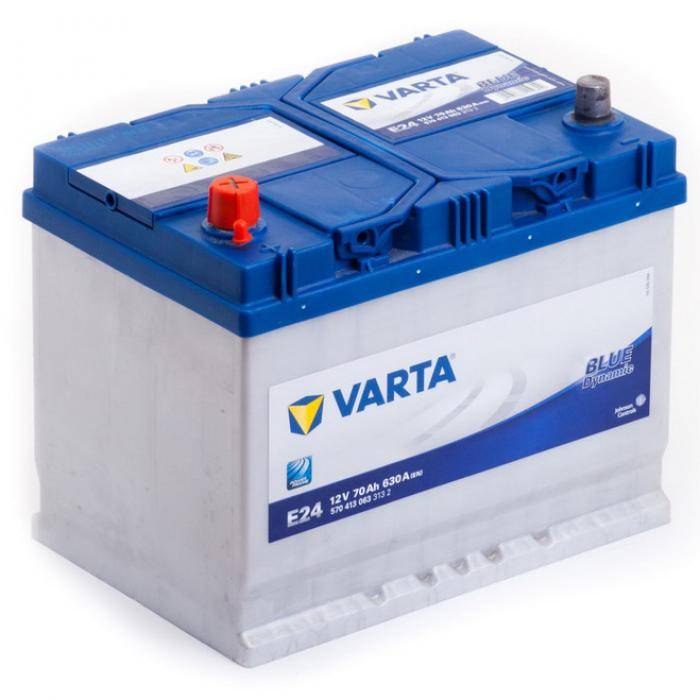 Аккумулятор Varta Blue Dynamic 70 Ач  630A прямая полярность 570413063
