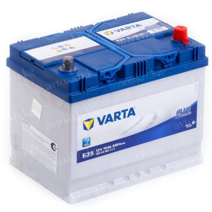 Аккумулятор Varta Blue Dynamic 70 Ач  630A обратная полярность 570412063