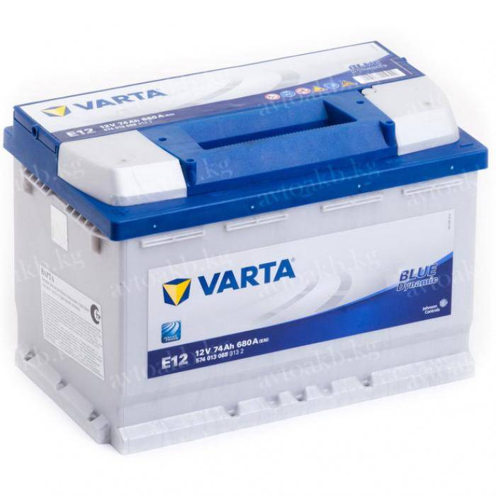 Аккумулятор Varta Blue Dynamic 74 Ач  680A прямая полярность 574013068